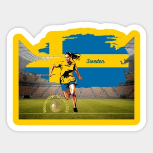 Sweden football shirt, Unisex T-Shirt, Women’s World Cup, soccer t-shirts, football t-shirts, women’s football, Swedish national football Sticker